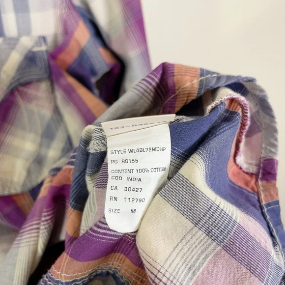 True Religion Plaid Men's Long Sleeve Snap Button Western Shirt - Picture 13 of 16